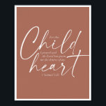 1 Samuel 1:27 Dual Fonts Clay Rust Background ポスター<br><div class="desc">For This Child I Have Prayed and the Lord Has Given Me the Desires of My Heart. -1 Samuel 1:27 Dual Fonts Clay Rust Background</div>
