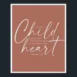 1 Samuel 1:27 Dual Fonts Clay Rust Background ポスター<br><div class="desc">For This Child I Have Prayed and the Lord Has Given Me the Desires of My Heart. -1 Samuel 1:27 Dual Fonts Clay Rust Background</div>