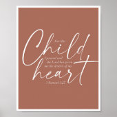 1 Samuel 1:27 Dual Fonts Clay Rust Background ポスター (正面)