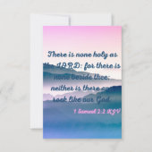 1 Samuel 2:2 KJVバイブル聖句Pic Flat Greeting カード (正面)