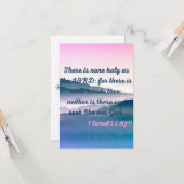 1 Samuel 2:2 KJVバイブル聖句Pic Flat Greeting カード (正面/裏面インサイチュ)