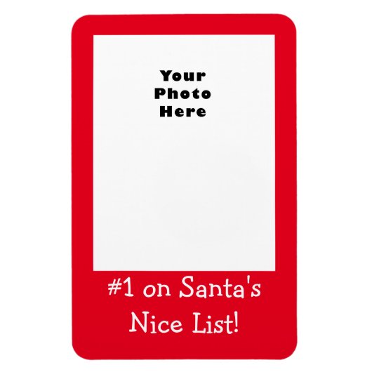 #1 Santa's Nice List （写真の追加） マグネット (縦)