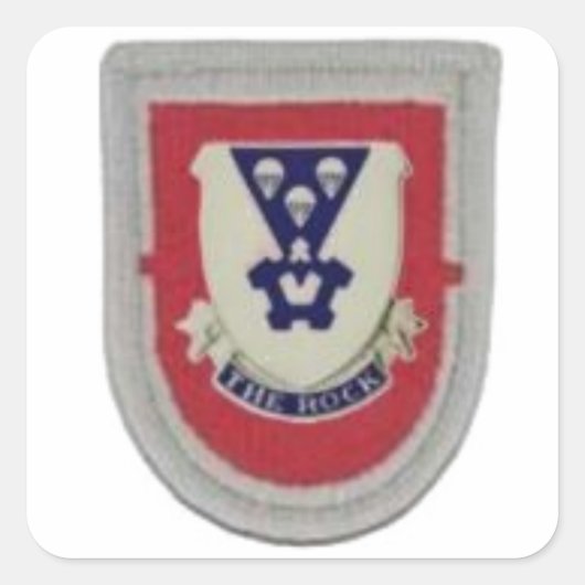 1 ST BN 503D歩兵ベレー式フラッシュ/DUIシール スクエアシール (正面)