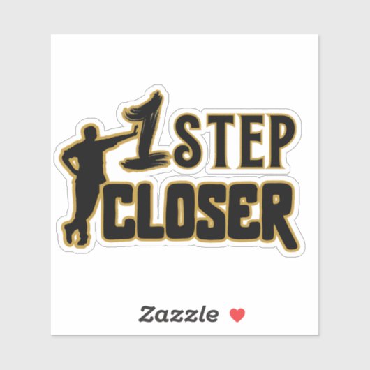 1 Step Closer – やる気を起こす言葉  シール (シート)