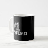 1 StepDadステップパパナンバーワンファーザーズデイギフト コーヒーマグカップ (正面左)
