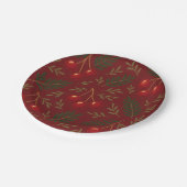🎄 1. Sweet Cherry Holiday Charm Collection ペーパープレート (アングル)