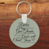 1 thes 5:16-18 -聖なる書物、 経典アート キーホルダー (正面)