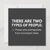 1. Those who extrapolate from incomplet data 招待状 (正面)