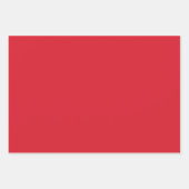 1 Thru Ten Typography In Red On Black Pattern ラッピングペーパーシート (正面3)