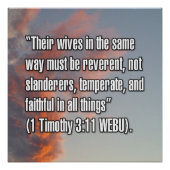 1 Timothy 3:11 WEBU ポスター (正面)