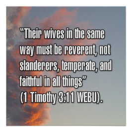 1 Timothy 3:11 WEBU ポスター