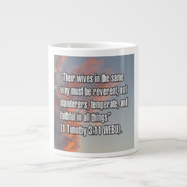 1 Timothy 3:11 WEBU Mug ジャンボコーヒーマグカップ