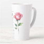 1 Timothy 4:12 – ユース・バイブル・バース・フラワー カフェラテマグ (右アングル)