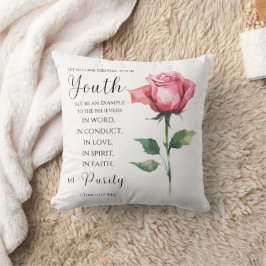 1 Timothy 4:12 – ユース・バイブル・バース・フラワー クッション