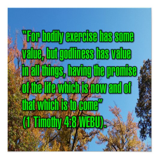 1 Timothy 4:8 WEBU ポスター (正面)