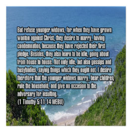 1 Timothy 5:11-14 WEBU ポスター