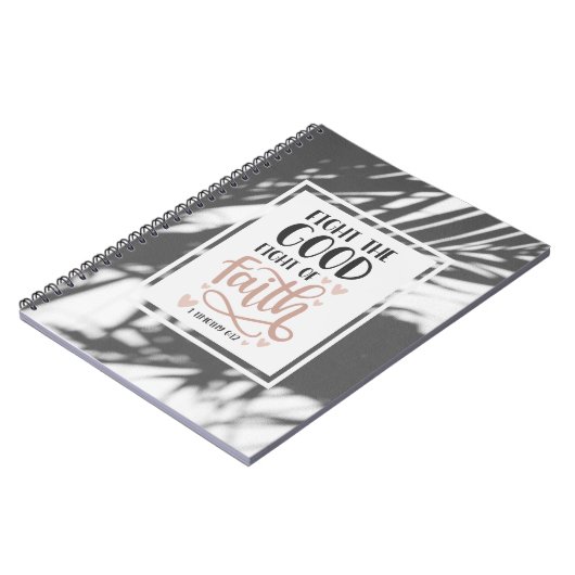 1 Timothy 6:12信仰の良き戦いに戦う ノートブック (左側)