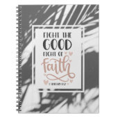 1 Timothy 6:12信仰の良き戦いに戦う ノートブック (正面)