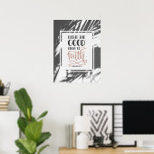 1 Timothy 6:12信仰の良き戦いに戦う ポスター (ホームオフィス)