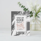 1 Timothy 6:12信仰の良き戦いに戦う ポストカード (スタンド正面)