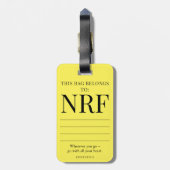 1-World 1-Lifetime Typographic Worldマップ ラゲッジタグ (裏面縦)