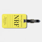 1-World 1-Lifetime Typographic Worldマップ ラゲッジタグ (裏面横)