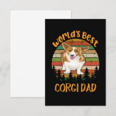 1 World's Best Corgi Dad エンクロージャーカード (正面/裏面)
