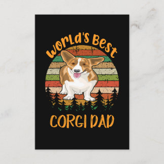 1 World's Best Corgi Dad エンクロージャーカード