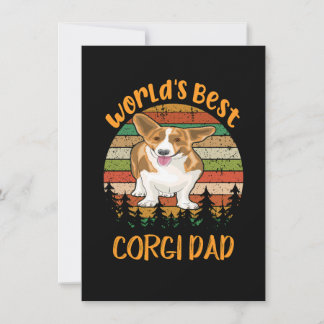 1 World's Best Corgi Dad 招待状