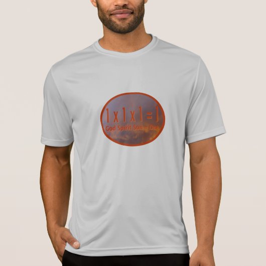 1 x 1 x 1 = 1/神の精神の息子= 1人 tシャツ (正面)