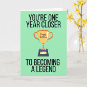 1 Year Closer to Becoming a Legend - Birthday Card カード (黄色い花)