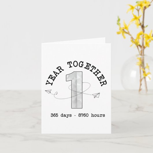 1 Year Together - First Anniversary Celebration カード (黄色い花)
