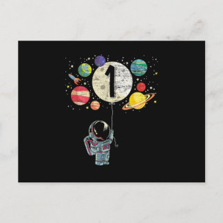 1 Years Old Birthday Boy Astronaut 1st Birthday ポストカード