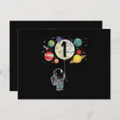 1 Years Old Birthday Boy Astronaut 1st Birthday ポストカード (正面/裏面)