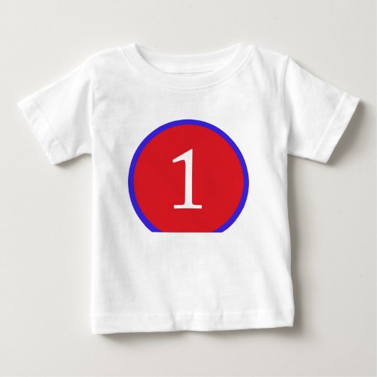 1 yr old! ベビーTシャツ (正面)