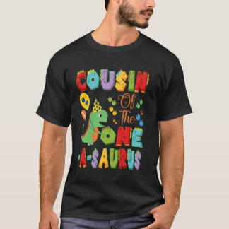 1A-Saurusの従兄弟の1St誕生日の男の子Dinosa Tシャツ