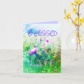 1BLESSED VERDEの生命挨拶状 カード (黄色い花)