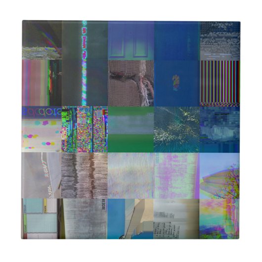 1C9984DA グリッチアート デジタル歪み Vaporwave タイル (正面)