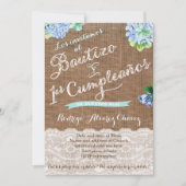 1er cumple y Bautizo, invitaciones niono 招待状 (正面)