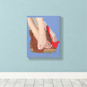 1footwonder足GA州アウトラインCanvas Print キャンバスプリント (インサイチュ (ウッドフロア))