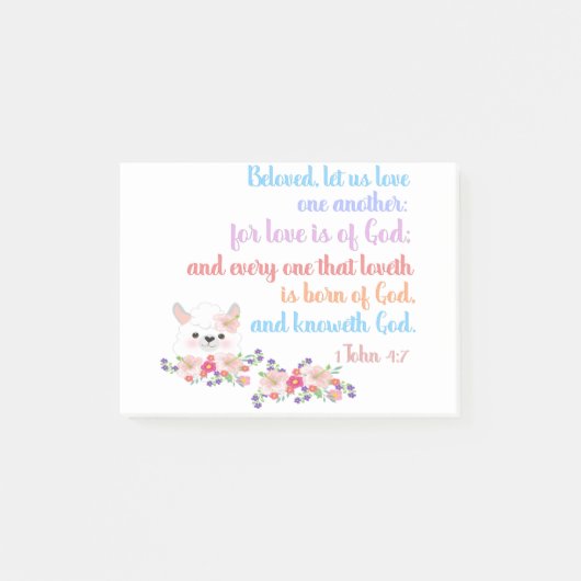 1John4:7聖書 ポストイット (正面)