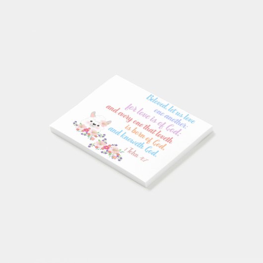 1John4:7聖書 ポストイット (アングル)