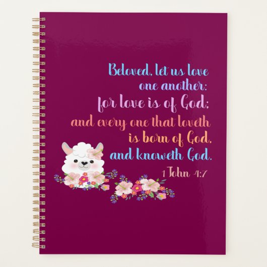 1John4:7 Bible Verse プランナー手帳 (正面)