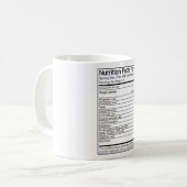 1Lのための栄養物の事実 コーヒーマグカップ (正面左)