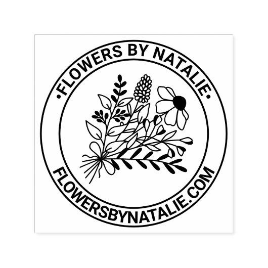 #1L ワイルドフラワーの花束 ロゴ名 ウェブサイト セルフインキングスタンプ (デザイン)