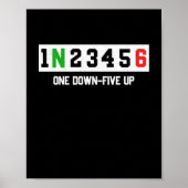 1N23456モーターサイクルシフトバイクもしくは自転車に乗る人 ポスター (正面)