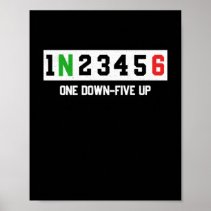 1N23456モーターサイクルシフトバイクもしくは自転車に乗る人 ポスター