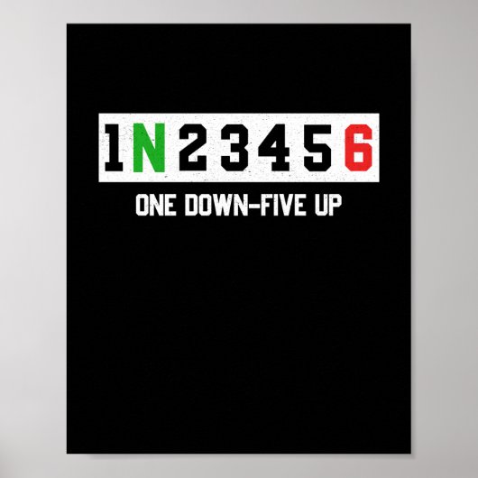 1N23456モーターサイクルシフトバイクもしくは自転車に乗る人 ポスター (正面)