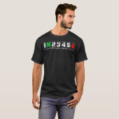 1N23456モーターサイクルシフトバイクもしくは自転車に乗る人 Tシャツ (正面フル)