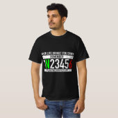 1N23456 Motorcycle Gear Shift Motorcyclist Tシャツ (正面フル)